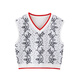 YINGSHI (YEHOO) [Gleicher Stil im Einkaufszentrum] Yingshi Kinderweste Mädchen Baumwollpullover V-Neck Strickweste Retro Style Jahr Frühling Yingshi White Yrbvj12126a 80 cm