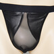 Men's patent leather briefs sexy crotch hollow thong sexy underwear 4110 All size