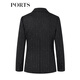 PORTS Women's Spring and Summer Women's Long Sleeve Long Jacket LM8J025MFF064 Black Stripes S (4)