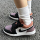 耐克（NIKE）Jordan Air Jordan 1 Low AJ1舒适百搭 防滑耐磨低帮复古篮球鞋 FB9908-102白褐紫女子 38 (240mm)