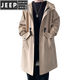Jeep Spirit Sweaty Wind Coat Chaqueta de abrigo para hombres Nuevo abrigo de rodilla Over-Knee Autumn e invierno en espesor de la ropa sobre ropa masculina algodón verde militar más grueso l 115jin [Jin equivale a 0.5 kg] -140Jin [Jin equivale a 0.5 kg]