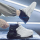 Mvpboy Sportschuhe für Männer Herbst und Winter lässige Männerschuhe Ins super heiß atmungsaktive Männer dicke Lösungsschuhe für Männer für Männer für Männer Q722 Weiß und Schwarz [Gaobang Style] 39
