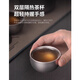Touchmiss Pure Titanium Qingyue Travel Water Set Portable Double-layer Quick Cup Portable Outdoor Tea Making Camping Cup One Pot Three Cups (Master Cup + Color Tea Cup x2) + Tea Can