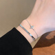KZD Old Phoenix 999 Silver Bracelet Girls Star Bracelet Bracelet Light Luxury Niche Exquisite Bracelet Feeling Bracelet Star Can Double Layer Bracelet-s925 Silver