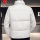 Pierre Cardin lint jacket for men 2026 new stand-up collar trendy brand short large size handsome winter jacket for men winter black M 80-110Jin Jin is equal to 0.5 kg