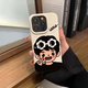 适用于苹果15promax手机壳新款iphone14高级感13pro卡通12比耶情 降解壳-米白色-TDL比耶女孩W695 iPhone 15
