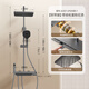 Jiumu (Jomoo) Set de lluvia Set Gun Ash Ash inteligente Temperatura constante Piano Key Descaling Top Spray Shower 26187-695/HBS-1