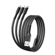 Zitai 1.2m super fast charging data cable three-in-one 5A/66W Huawei Type-c mobile phone charging cable Apple iphone17/16/15/14/13 Xiaomi one to three