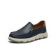 Bata Loafers Men's 2025 Spring Casual Casual Breatable Cow Wide Grueso Pedal de un pie G6850am5 Azul oscuro 42