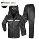 Raincoat jacket men's top anti-storm raincoat half-length men's single piece labor protection short waterproof raincoat and rain pants set maroon single top nylon mesh lining