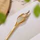 Mourou Chinese style magnolia hairpin simple modern white magnolia step shake hairpin ancient style Hanfu hairpin headdress golden branch jade hairpin A0901C