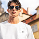 
Mr. Bu Bu simple pocket design pure cotton T-shirt 2025 spring and summer new English printed short-sleeved white TGT15262 Haoyue White M (170)