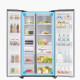 Samsung (SAMSUNG) 655 liter air-cooled frost-free metal uniform cooling intelligent frequency conversion original imported compressor double-door glass panel double-door refrigerator home appliances national subsidy RS62R50371L/SC