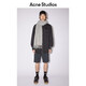 Acne Studios gift solid color tassel double-sided wool scarf shawl light heather gray