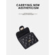 Gboni Fashion Card Bag Women's Short High-end Key Coin Bag Gift Leather Mini Gift Small Wallet Student Coin Wallet Classic Black