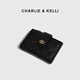 CHARLIE&KELLI CK brand bag women's bag 2025 new simple women's wallet versatile compact wallet birthday gift for women black