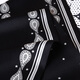 
Hangzhou Silk Road Silk Scarf Men's Streaming Scarf Double-sided Casual Business Scarf Dad Boy Gift Fenghua Black and White