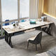 Slate long table against wall partition desk balcony narrow table study room living room large long workbench office computer table Pandora slate golden tripod 100*40*75