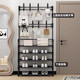 Nifeng household shoe rack door dormitory coat rack simple coat and hat integrated shoe cabinet storage rental house multi-functional storage rack 3 layers black length 50-simple small size