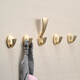 Fandiluo (fandiluo) new Chinese style gold hook single modern simple door back coat hook wardrobe clothes clothes hook light luxury wall hanging 825-Pearl gray small