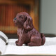 Yuehu Mingqing Yixing purple sand tea pet cute dog ornaments handmade can raise tea tray accessories tea play hair pulling and wealth making puppy