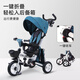 Babyjoey British children's tricycle folding baby 1-3-5 years old trolley bicycle rider honor blue