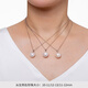 Menbin Aurora Big Pearl Chinese Valentine's Day Gift 18k Gold Diamond Freshwater Pearl Pendant Single Princess Pearl Necklace Minor Flaws Best Choice Aurora 10-11mm