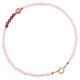 Ultra-fine 3mm strawberry crystal white powder crystal bracelet for women 14k transfer beads ultra-fine summer design niche 3MM pink crystal bracelet