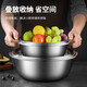 Maxcook stainless steel basin, vegetable basin, seasoning basin and basin, enlarged and thickened saucepan 30cm, salad dressing MCWA-017
