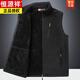 Hengyuanxiang Fleece Vest Men's Fall and Winter Fleece Thickened Warm Polar Fleece Vest Outdoor Waistcoat Sports Stand Collar Jacket Blue 3XL