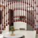 Dingyufeng full peach wood gourd door curtain partition bead curtain bedroom kitchen aisle living room bathroom entrance without hole-punching curtains. Full peach wood beads-burgundy 21 pieces-height 1.76 meters-staggered shape