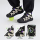 Zapatillas de zapatillas para niños zuoxi boys 2025 nuevo botón de malla funcional transpirable stream rastreando zapatos negros 31