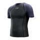 Keep swimsuit men's hot spring short-sleeved contrast color splicing swimsuit quick-drying diving surf suit 291 black XL