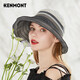 卡蒙（Kenmont）薄款大檐遮阳防晒渔夫帽女夏防紫外线可折叠盆帽盘边帽km-3740