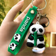 
National trend cute little panda car keychain Sichuan giant panda schoolbag doll doll pendant custom gift quicksand bottle panda [white]
