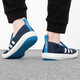 Adidas official men's shoes, new sports shoes, low top shoes, one-piece, lazy shoes, fashionable trendy canvas shoes, casual shoes, sea blue/shelf design 42