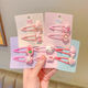 Duti Korean style children's hair accessories bb clip card for broken hair baby bangs clip side clip headband girl hair clip little girl hair clip solid color mixed set of 40 pieces