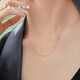 Xie Ruilin (TSL) 18K gold necklace women's plain chain simple thin chain color gold rose gold clavicle chain AG071 K red (chain length about 45cm)