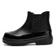 Rutsch nicht rutschfeste wasserdichte kurze Röhrchen Außenstiefel Chelsea Short Stiefel Wasserschuhe Regenstiefel plus Samt warme schwarze einschicht 42 41/42