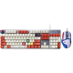 
Logitech K845 wired gaming mechanical keyboard G502 HERO e-sports wired mouse Gaming mouse E-sports keyboard and mouse game set G502HERO-blue and white stickers + K845 blue shaft