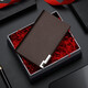 MANNIQSON Brand Wallet Ultra-Thin Carte Bag Men's Men's Val Cowhide Mini Men's High-Fel Card Sac Permis de conducteur Bank Card Bank Card Black