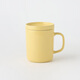 MUJI stoneware mug household water mug ceramic mug coffee mug office light yellow 500ml
