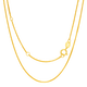 China Gold K Gold Necklace Chopard Chain O-Line Chain Women's Plain Chain for Wife's Birthday Gift Yellow K Gold O-Line Chain Approximately 1g