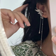 梅派十四个耳夹蝴蝶皓石耳骨夹女小众设计感百搭个性无耳洞耳夹SN9858 简约素圈耳夹3件套