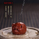 Fuyaji tea pet ornaments Yixing original mineral purple sand handmade piglet tea play handle piece Dahongpao style