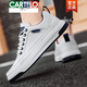 Cartelo 2025 Neue wasserdichte Herrenschuhe Herbst Internet Promi Casual Schuhe Koreanische Version Vielseitige trendige Arbeit und Arbeit trendy Schuhe 9925 Schwarz 39
