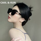 Caiilkun Site officiel Small C / K Lunettes de soleil Femmes GM High-Und Sense Ins GRAND FACE FACE MONTRANT LEMULES DE SORMES POLARISE