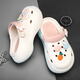 Lingli Girls Hole Shoess Детские тапочки 2025 Новый летний стиль Baotou Beach Shoes Shoes Medium Disters Kids Sandals Girls Sandals 1903 Белые 35-36