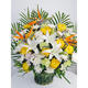 Congshu Xiaobaihua Tomb Sweeping Tomb Sweeping Festival Tomb Sweeping Ceremony Memorial Chrysanthemum White Chrysanthemum Flower Bouquet Tombstone Franchise Chrysanthemum and Peony Basket