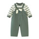 Mini Bala boys and girls long-sleeved suit spring baby children's T-shirt overalls moisture-absorbent and quick-drying
